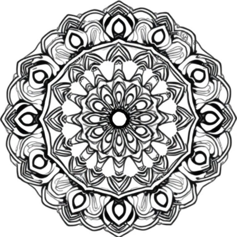 Mandala nível iniciante com traços largos